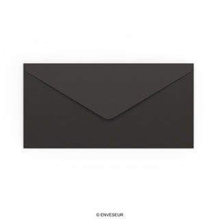 Schwarzer Briefumschlag 110x220 mm (DL)