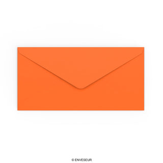 Orangefarbener Briefumschlag 110x220 mm (DL)