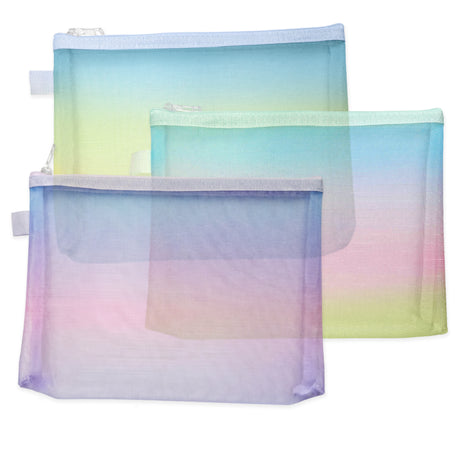 Nylon-Netztasche mit Farbverlauf und Reißverschluss
