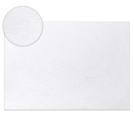 Weiße Papierkarte mit Leinenstruktur 300gr
