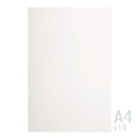 Weißes Leinenstrukturpapier 120g/m² - 10 A4 Blatt