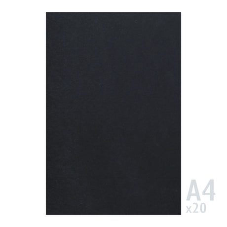 Schwarzes Papier 225g/m² - 20 A4 Blatt