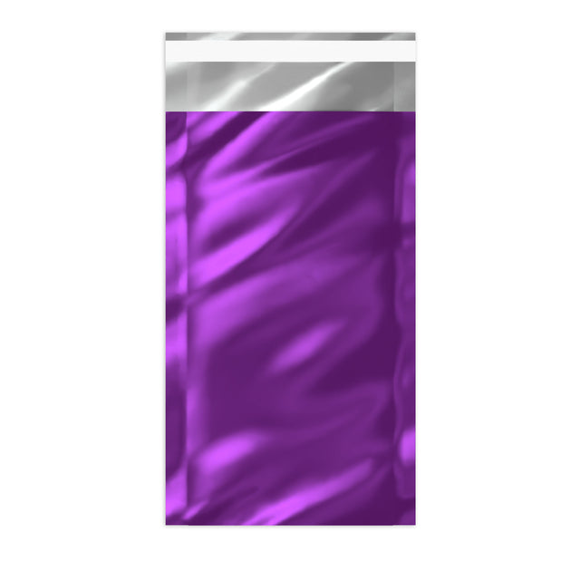 Metallic Finish Foil Bags Purple 229 x 114 mm