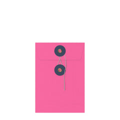 Coloured envelopes with string and washer closure Pink + Navy Blue 162 x 114 mm (C6)
