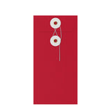 Farbige Briefumschläge mit Kordel- und Scheibenverschlus