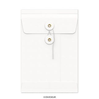 Faltentaschen mit Bindfadenverschluss