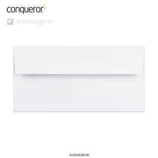 Hellweißer Conqueror Briefumschlag 110x220 mm (DL)